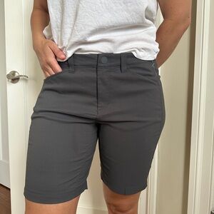 Grey icebreaker wool blend athletic shorts